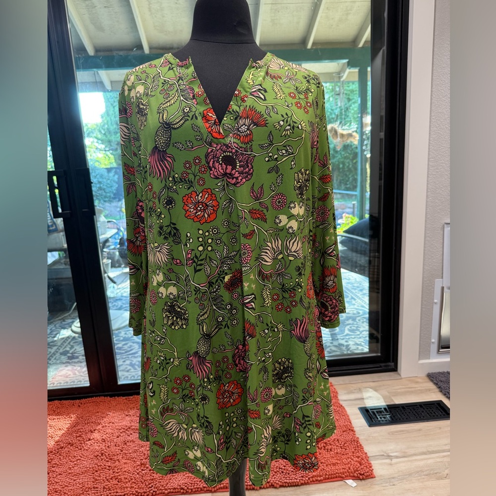 Floral Green Dress 3x